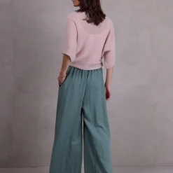 Abeno alpaca top in desert sand