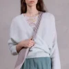 Asti overslag trui in ice blue