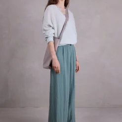 Asti overslag trui in ice blue