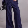 Bolivar broek in night blue daisy