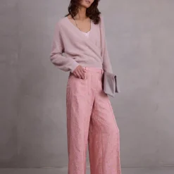 Bolivar broek in pink daisy