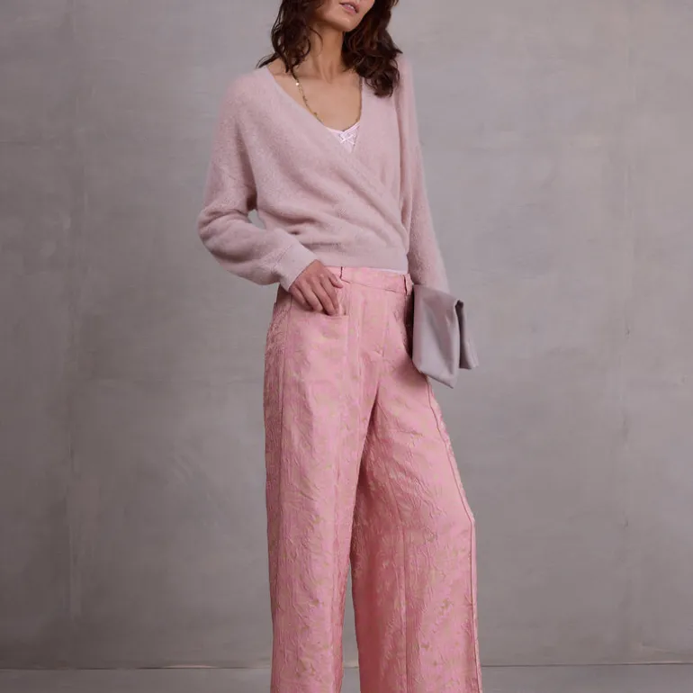 Bolivar broek in pink daisy