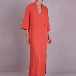 Bonita jurk in flame Tencel