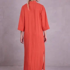 Bonita jurk in flame Tencel