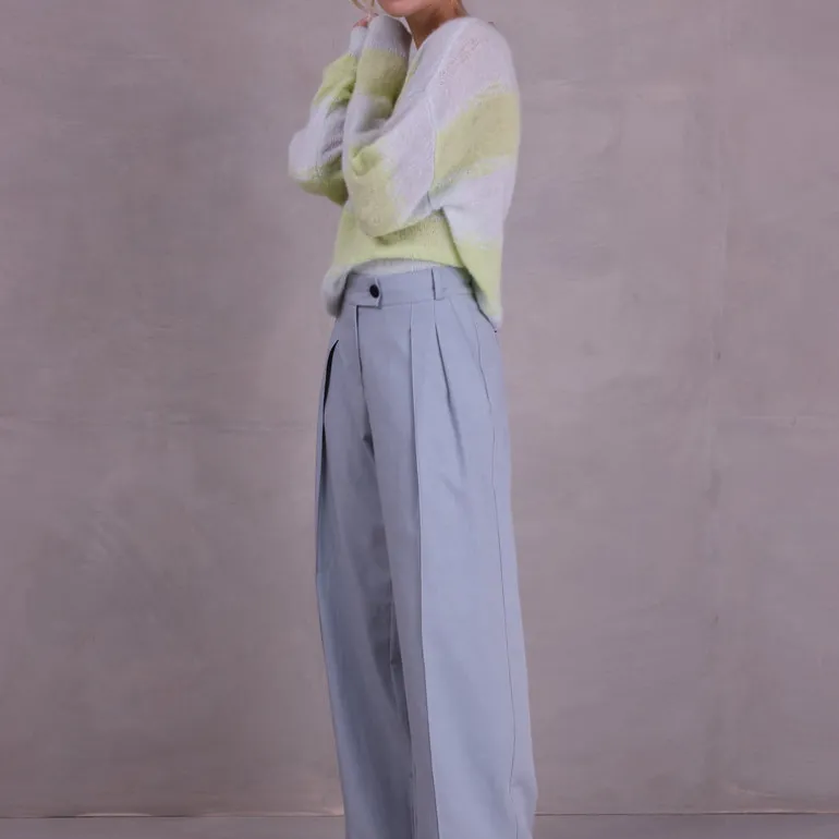 Cezar broek in misty blue