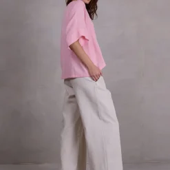 Cezar broek in sand herringbone
