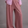 Clinton broek in dusty rose Tencel
