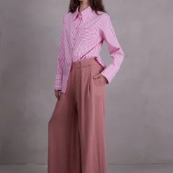 Clinton broek in dusty rose Tencel