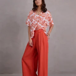 Clinton broek in flame Tencel