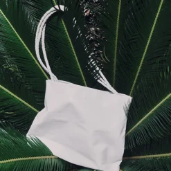 Clutch bag in off-white