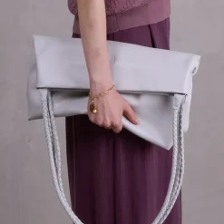 Clutch bag in off-white
