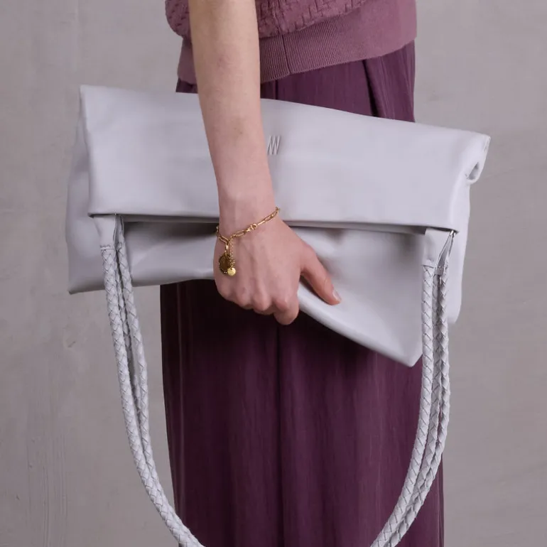 Clutch bag in off-white