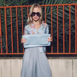 Clutch bag in sky blue