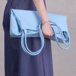 Clutch bag in sky blue