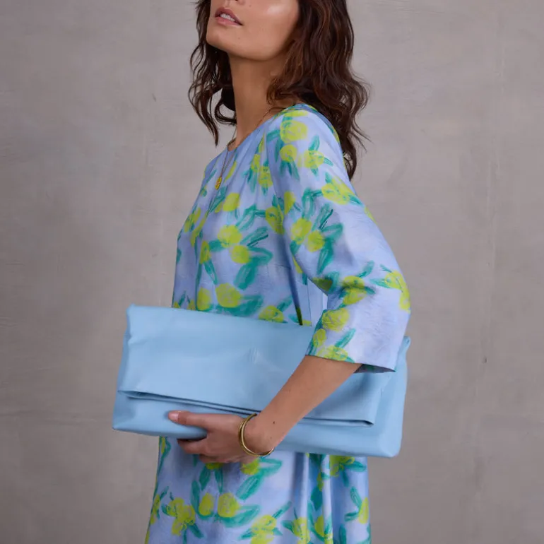 Clutch bag in sky blue