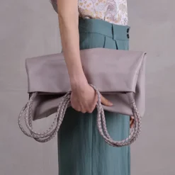 Clutch bag in taupe