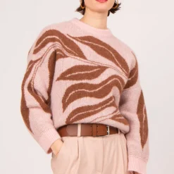 Cognac riem met dubbele sluiting