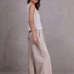 Danielle ecru broderie top