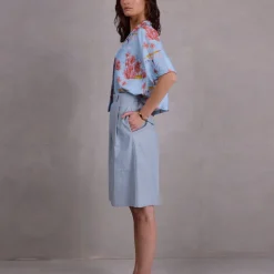 Dante hemd in blue Havana