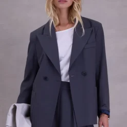 Davos blazer in charcoal