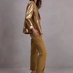 Davos blazer in gold disco twill