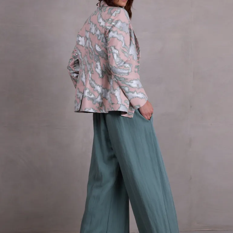 Davos blazer in pink archipel jacquard