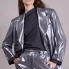 Davos blazer in silver disco twill