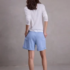 Diaz short in powder blue stripes