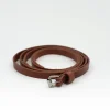 Dunne cognac riem