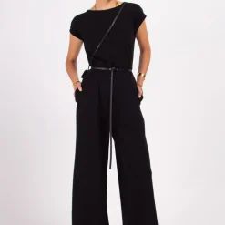Dunne zwarte riem
