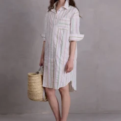 Duran hemdsjurk in multi stripes