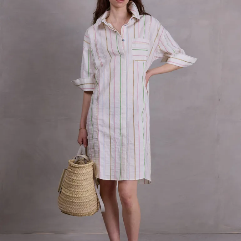 Duran hemdsjurk in multi stripes