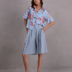 Eddie bermuda in misty blue