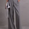 Edward broek in steel grey herringbone