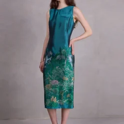 Emelia jurk in jungle jacquard