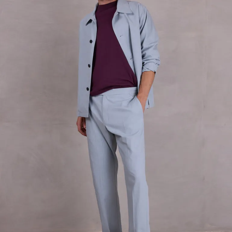 Fabrice broek in misty blue