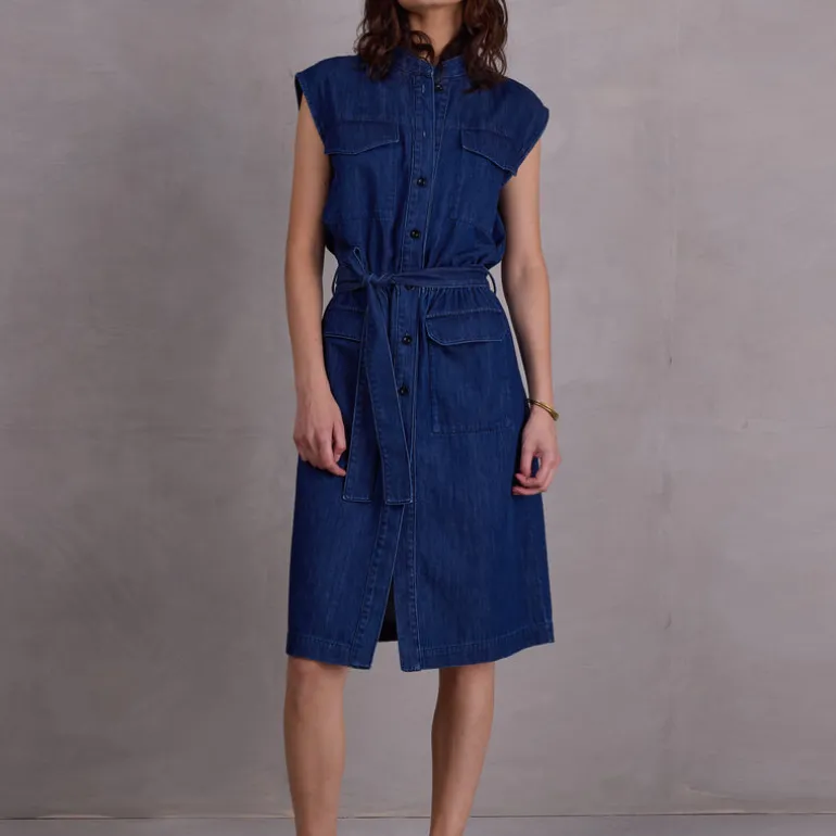 Faith jurk in summer denim