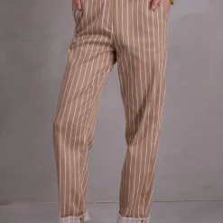 Fannie broek in mokka stripes