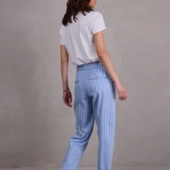 Fannie broek in powder blue stripes