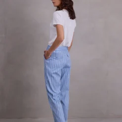 Fannie broek in powder blue stripes