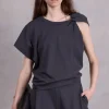 Fanotti top in antraciet