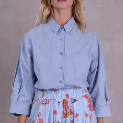 Farell hemd in misty blue