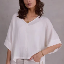Faro witte plissé blouse