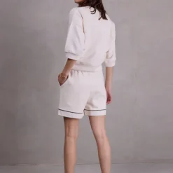 Fauve ecru fitted sweater