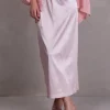 Fazil rok in blush satin stretch