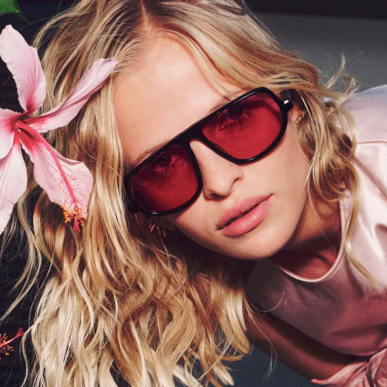 Felice zonnebril in dark tortoise / cherry
