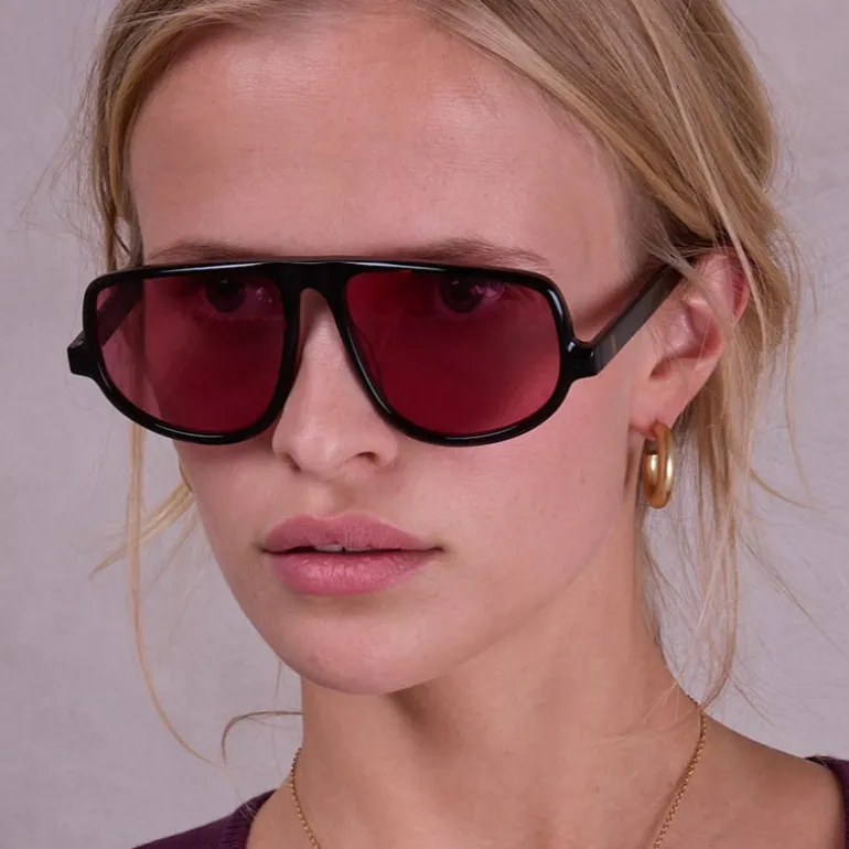 Felice zonnebril in dark tortoise / cherry