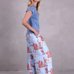 Fella asymmetrische top in dusk blue
