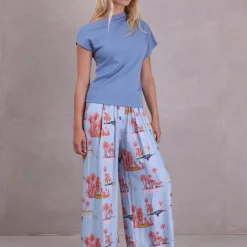 Fella asymmetrische top in dusk blue
