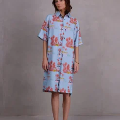 Fendi jurk in blue Havana
